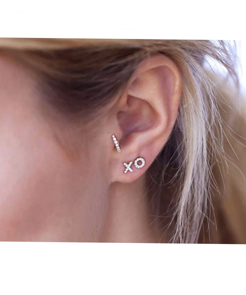 Diamond Alphabet Studs
