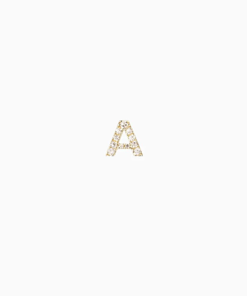Diamond Alphabet Studs