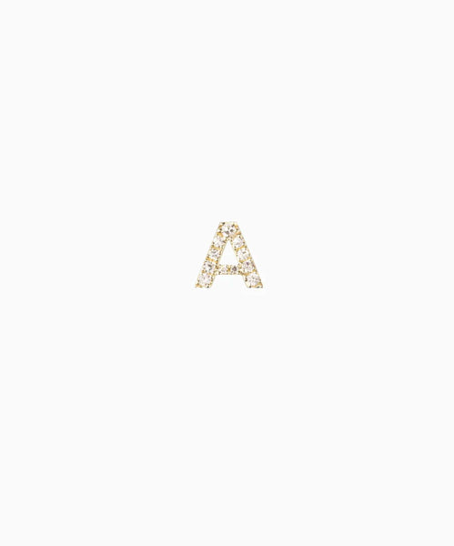 Diamond Alphabet Studs
