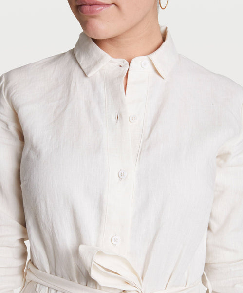 Pleated Shirt Dress