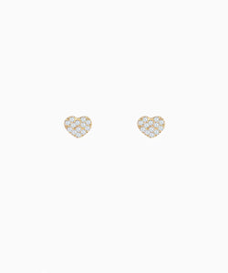 Diamond Heart Studs