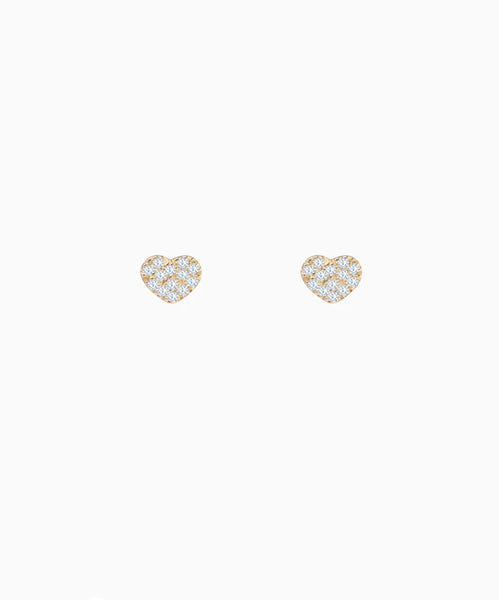 Diamond Heart Studs