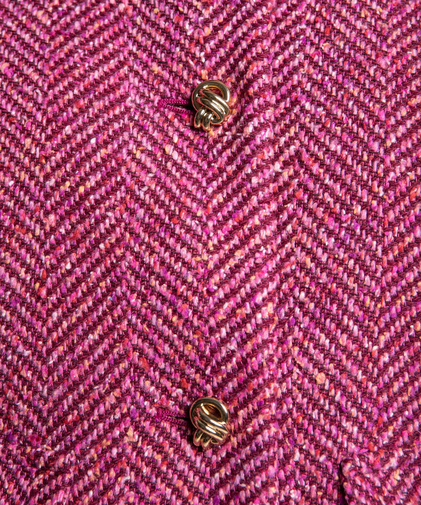 Short Herringbone Boucle Jacket