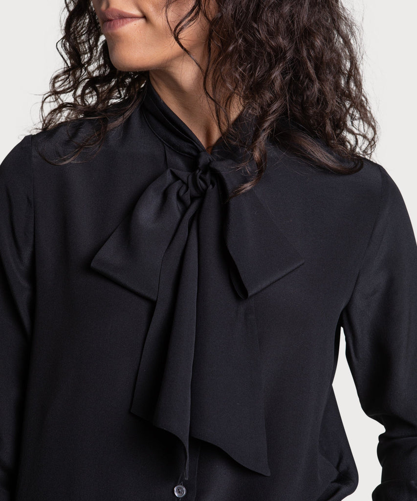 Bow Silk Blouse