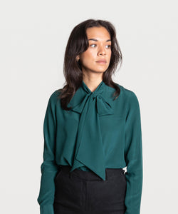 Bow Silk Blouse