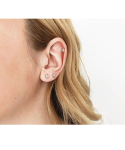 Diamond Heart Studs